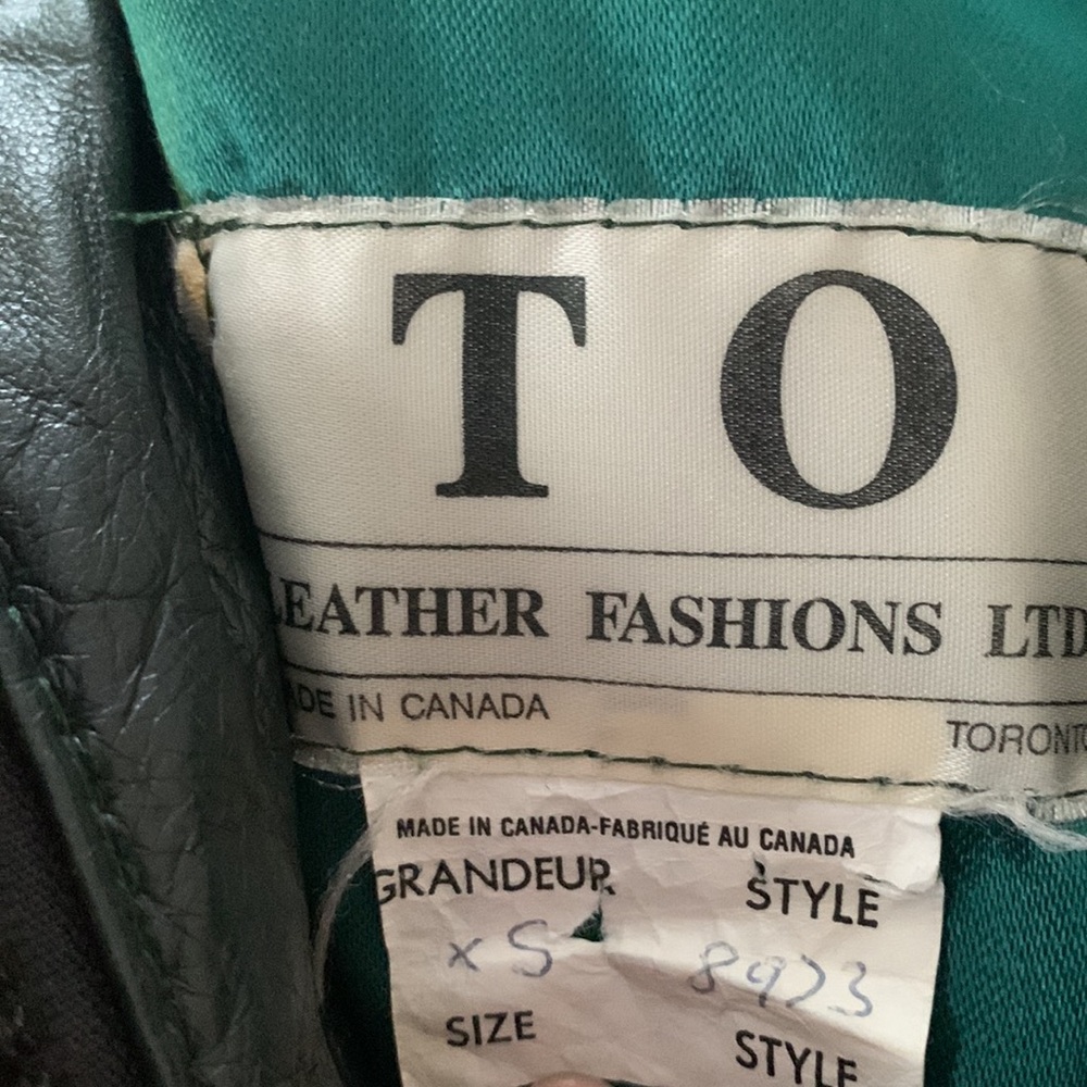 VINTAGE 90'S TO LEATHER FASHIONS LEATHER JACKET - Picture 14 of 16